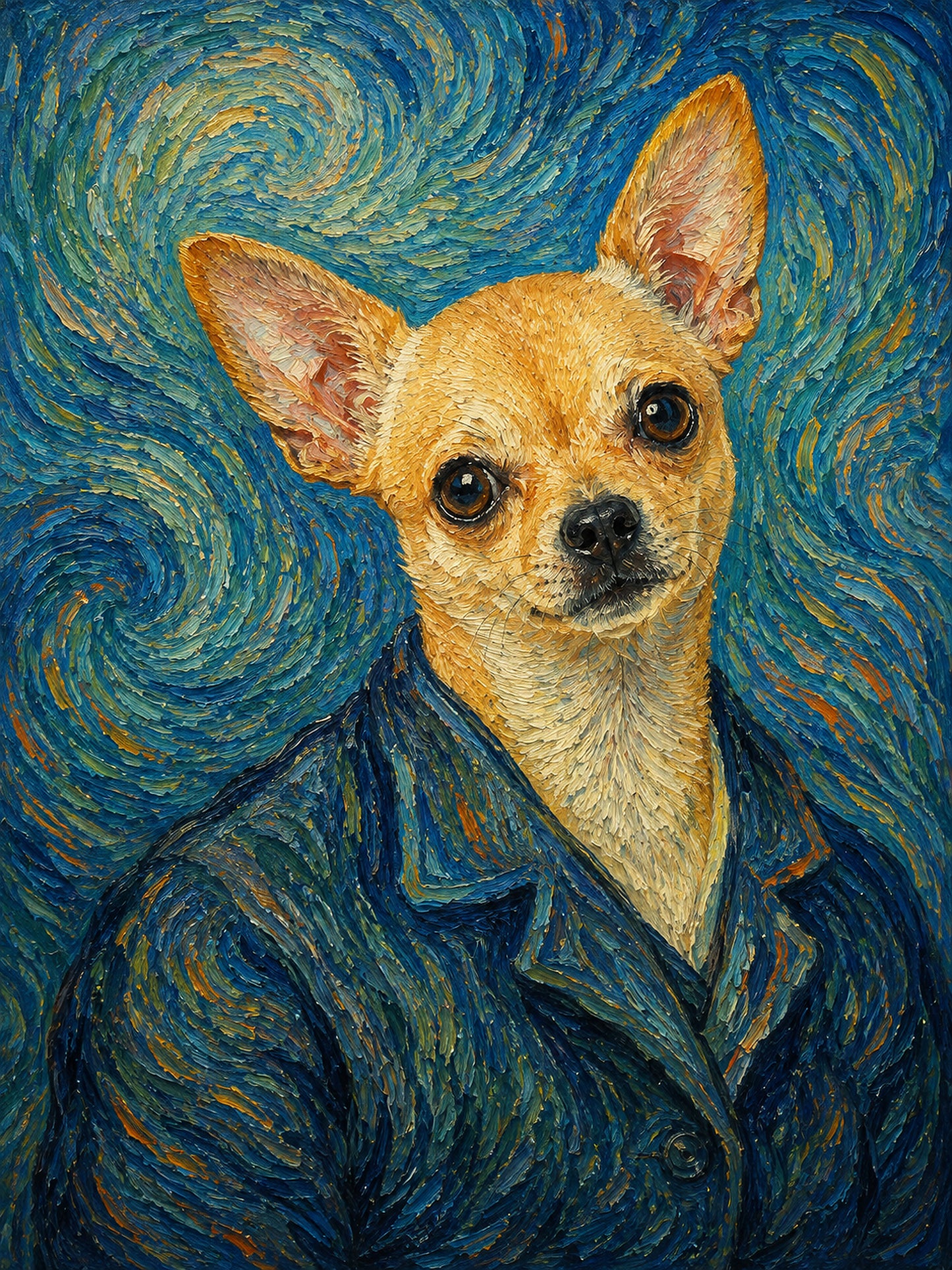 Dein Hund als Van Gogh – Beispiel-Gemälde von Lil Snouts