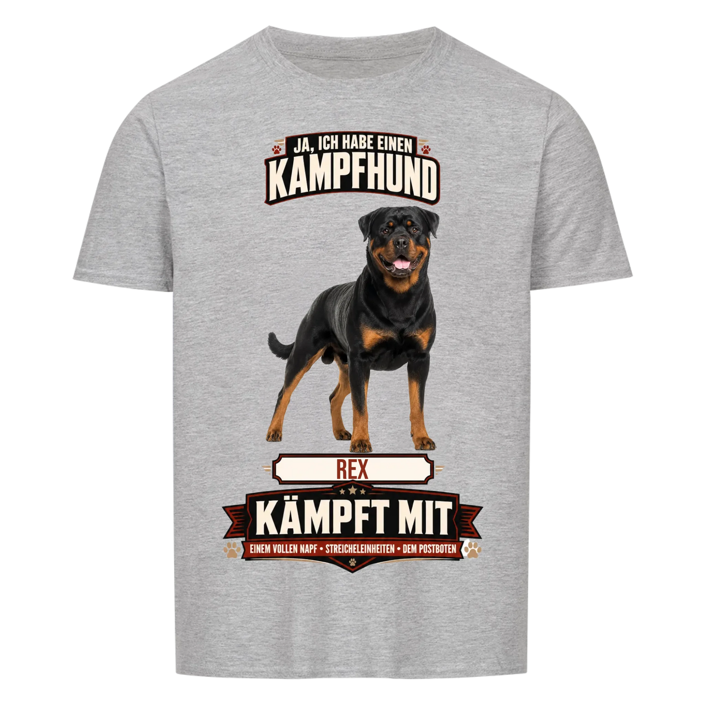 Kampfhund Hunde-T-Shirt personalisiert – Farbvariante