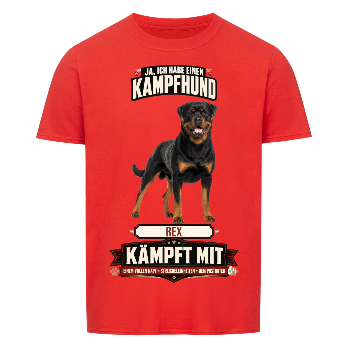 Kampfhund Hunde-T-Shirt personalisiert – Farbvariante