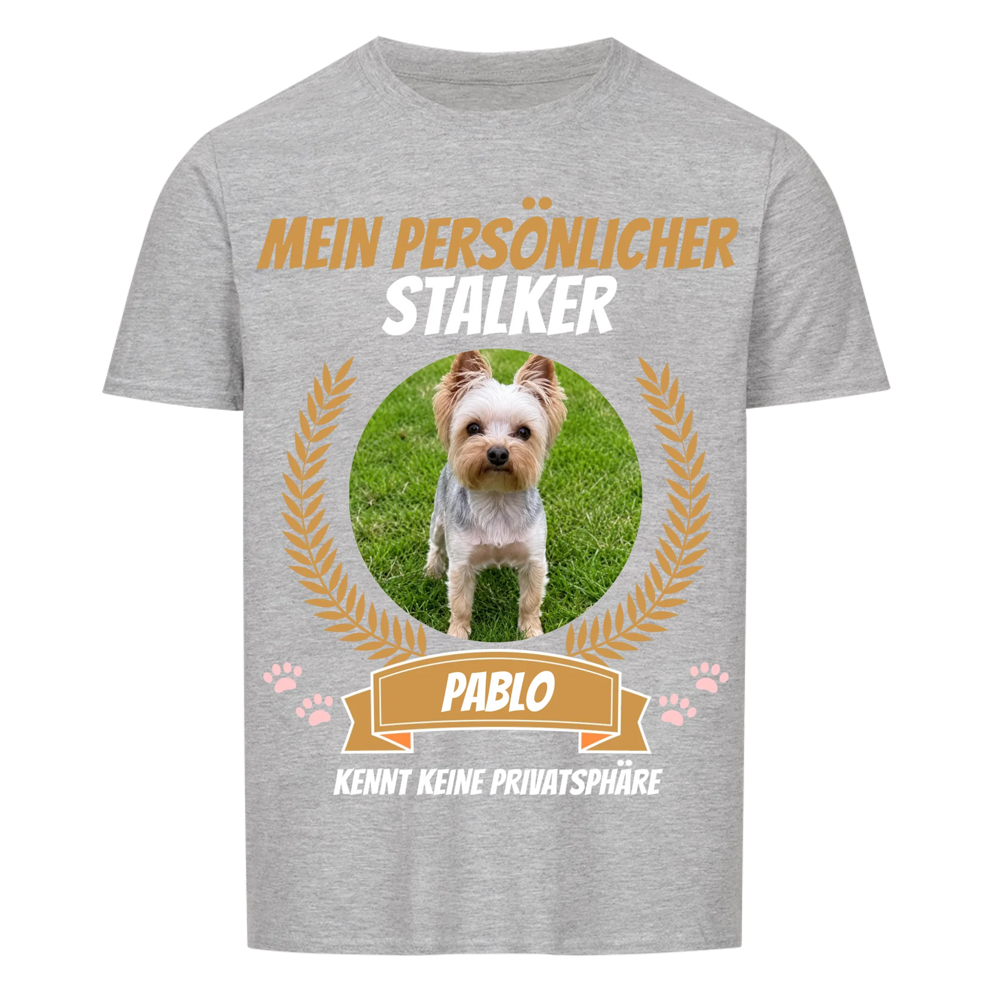 Mein persönlicher Stalker Hunde-T-Shirt personalisiert – Farbvariante