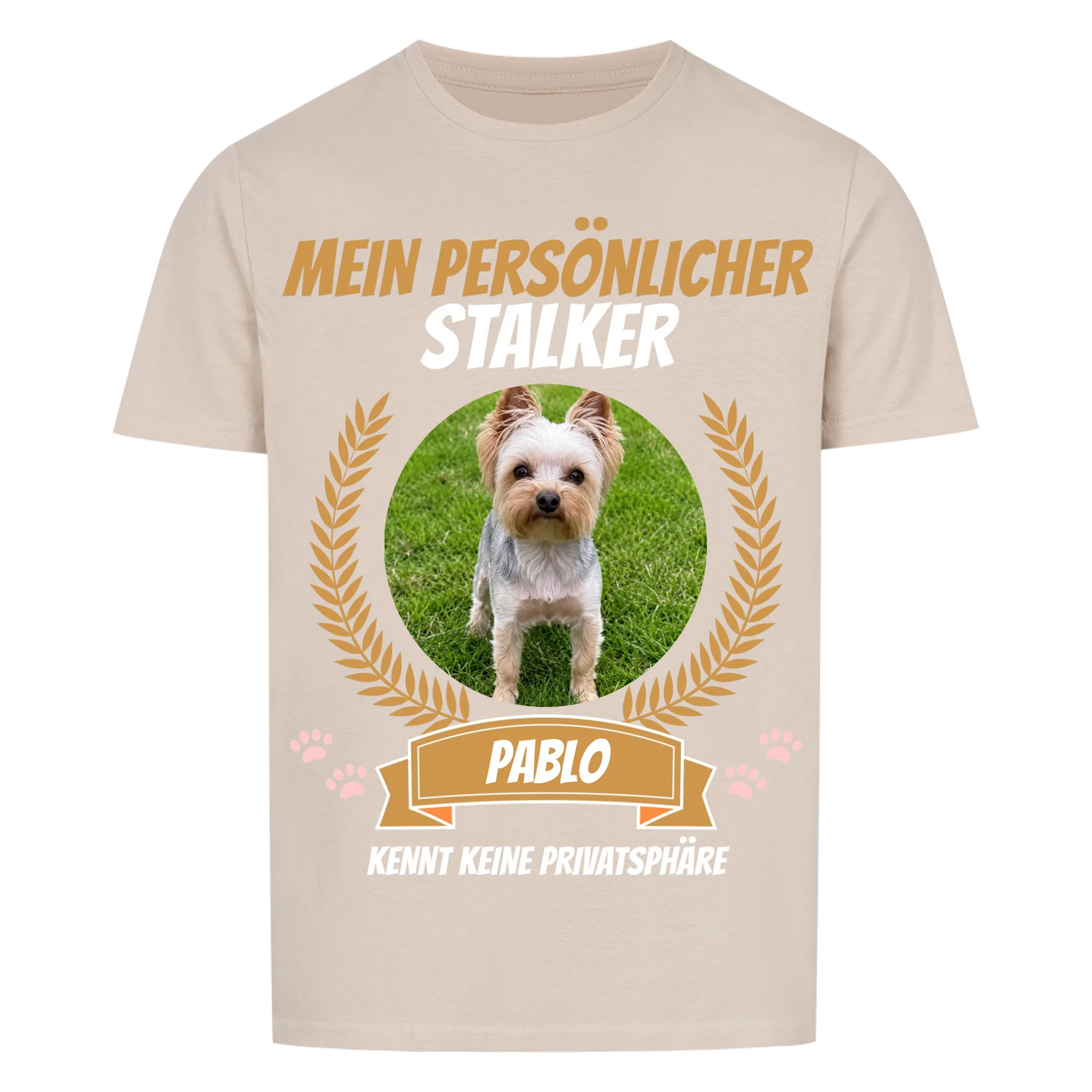 Mein persönlicher Stalker Hunde-T-Shirt personalisiert – Farbvariante