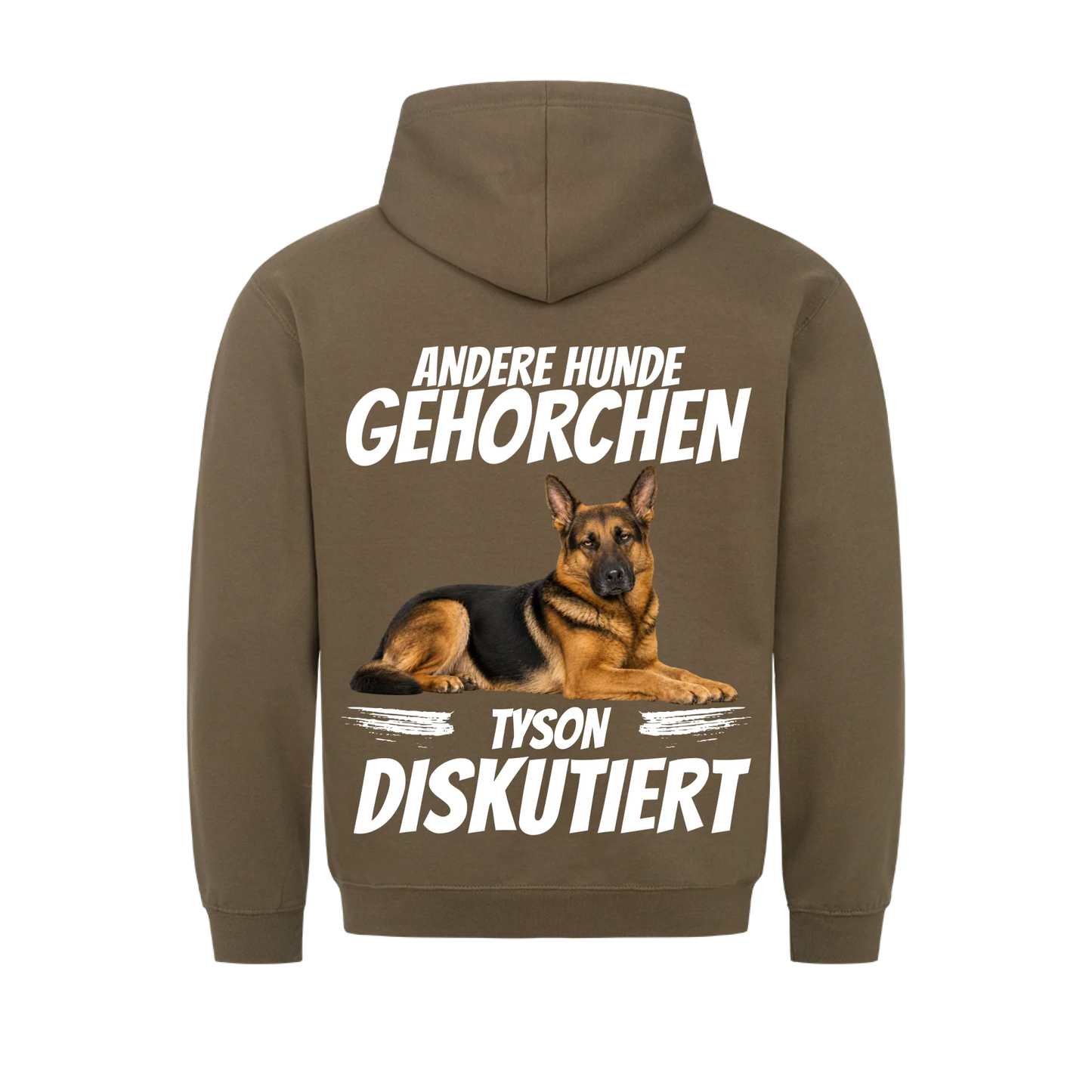 Andere Hunde gehorchen Hunde-Hoodie personalisiert – Farbvariante