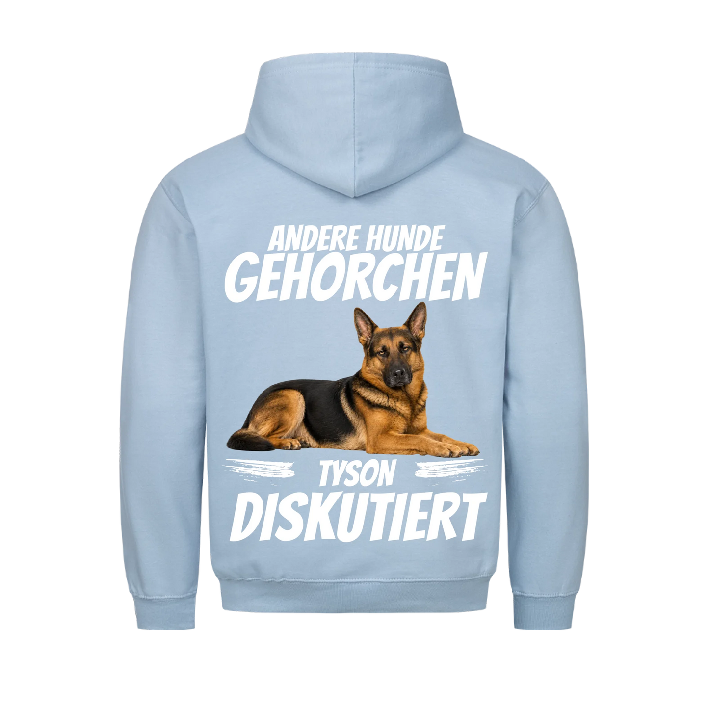 Andere Hunde gehorchen Hunde-Hoodie personalisiert – Farbvariante