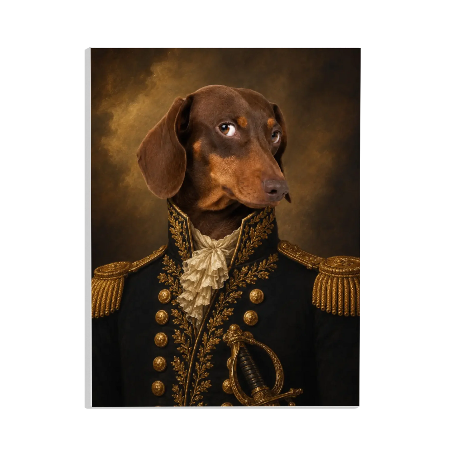 Leinwand - Dein Hund als Renaissance General!