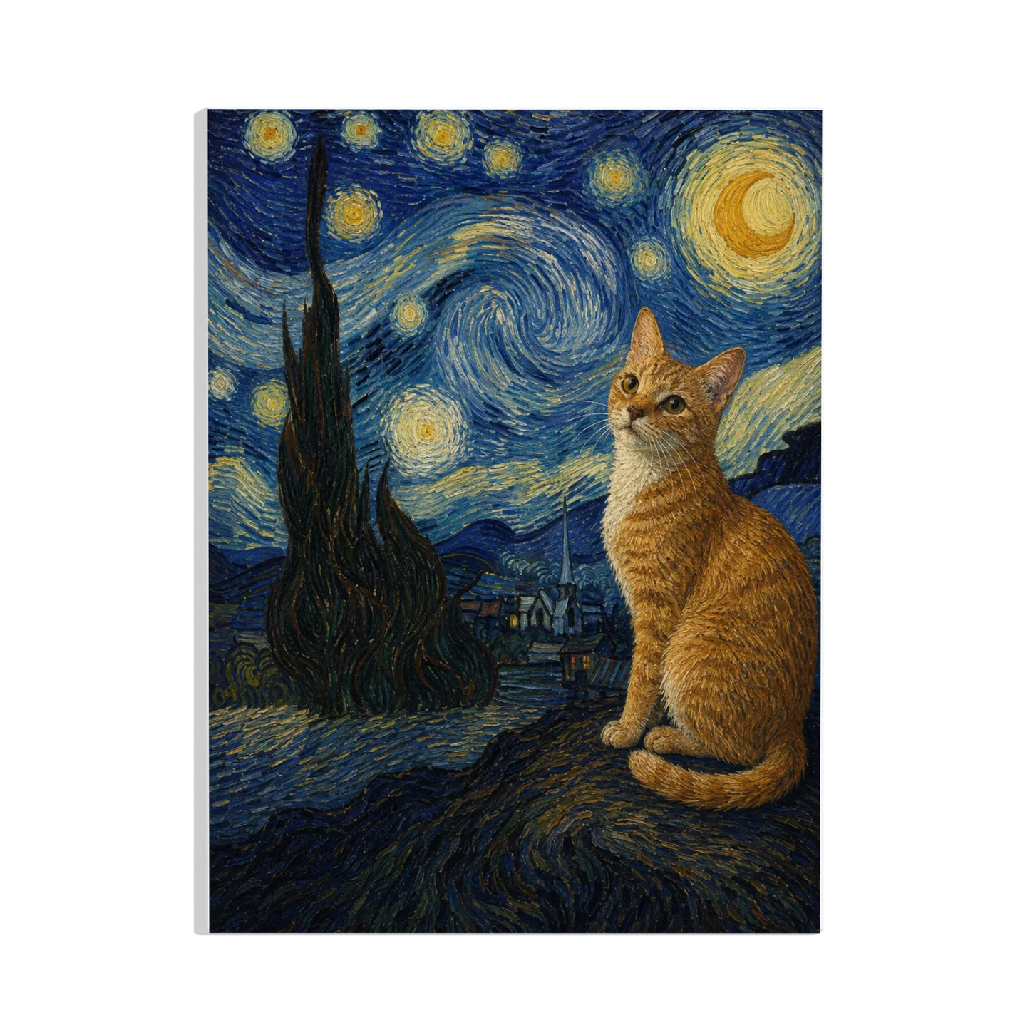 Poster oder Leinwand - Dein Haustier in der Sternennacht