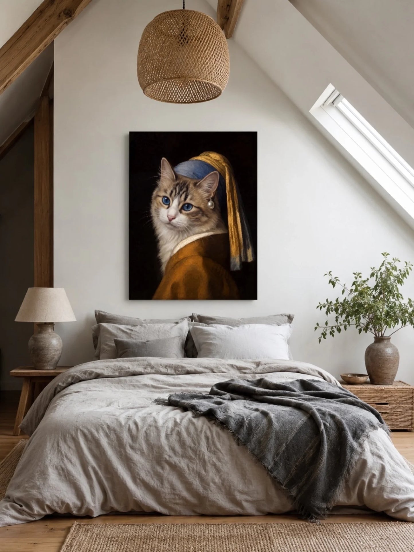 08_PERLENOHRRING_LEINWAND_Katze_Dachzimmer_FULL